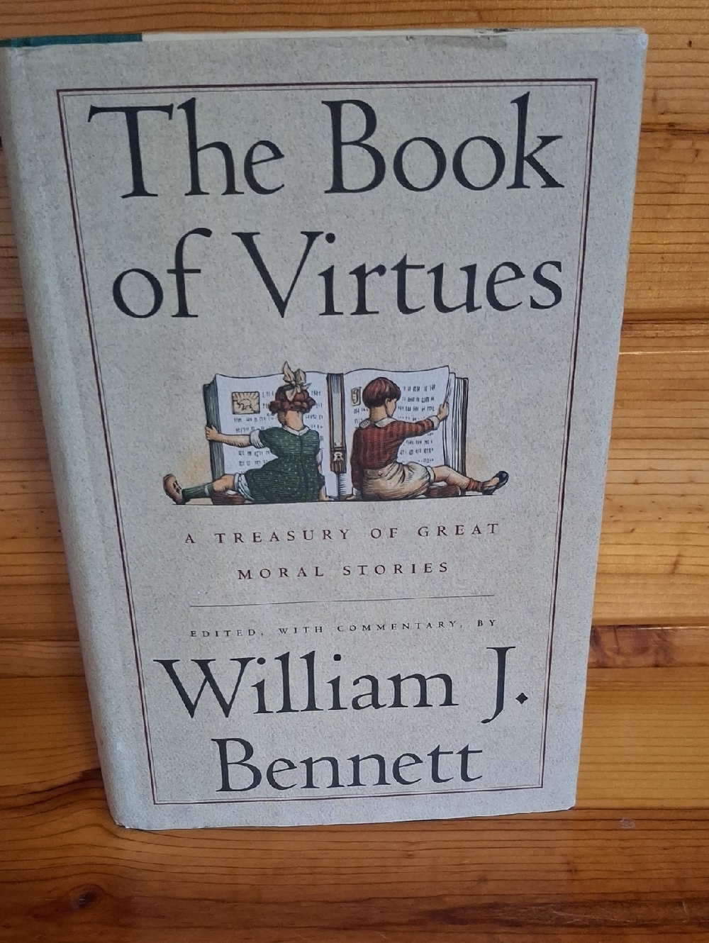 The Book of Virtues by William J. Bennett - Beige Hardcover
